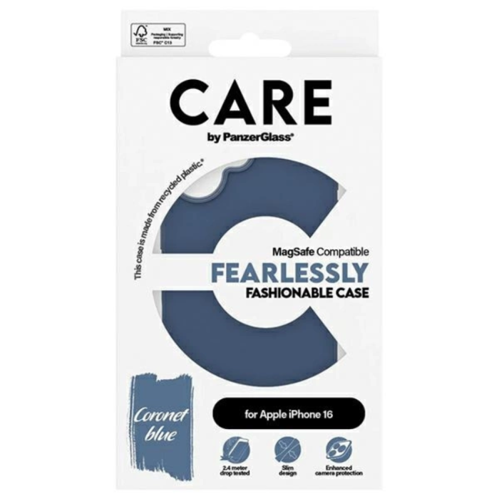 PanzerGlass - CARE By PanzerGlass iPhone 16 Mobilskal MagSafe Fashion - Blå