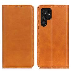 OEM - ABEEL Samsung Galaxy S26 Ultra Pl&aring;nboksfodral &Auml;kta L&auml;der Flip - Brun