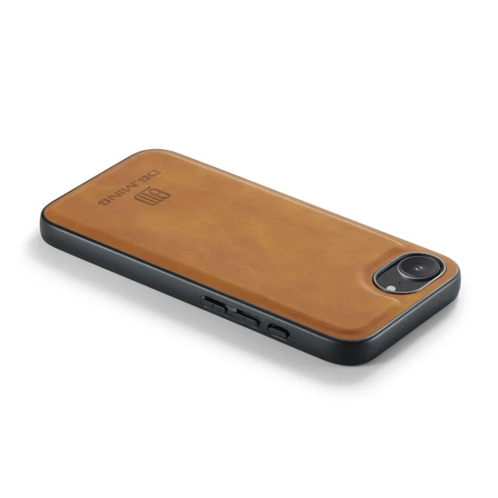 DG.MING - DG.MING iPhone 16e Mobilskal Hybrid Läder - Brun