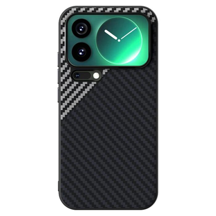 ABEEL - ABEEL Mobilskal till Xiaomi 17 Pro Max MagSafe Kolfiber Svart/Silver
