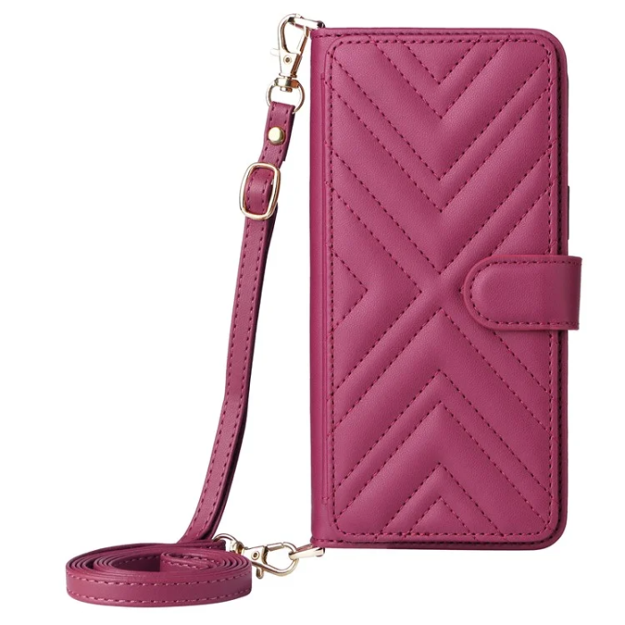 A-One Brand - Sony Xperia 1 VII Plånboksfodral Kickstand med Axelrem - Rosa