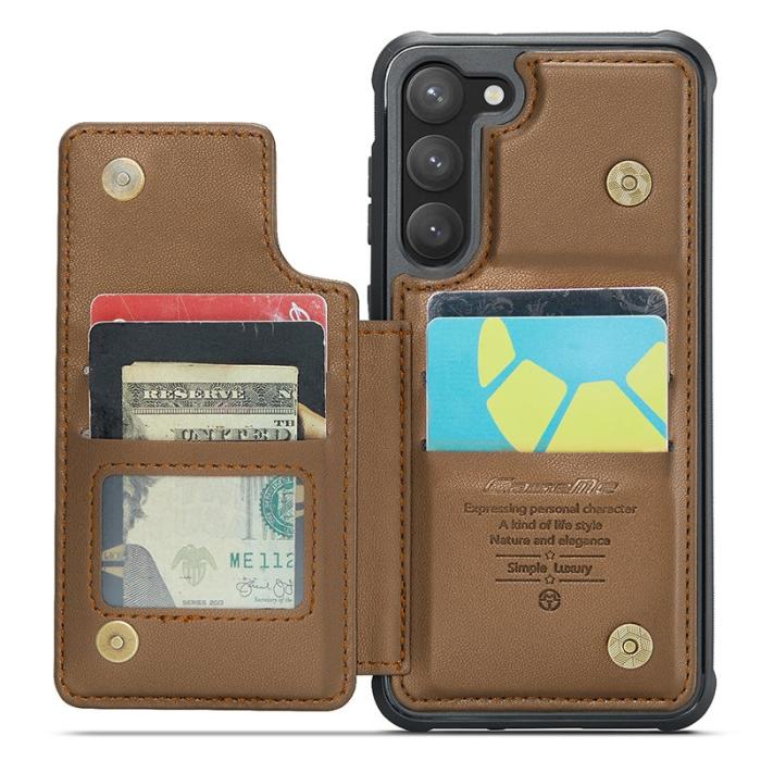 Caseme - CASEME C22 Fodral till Samsung Galaxy S23 i Konstläder - Brun