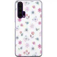 Gustaf - Mobilskal till Honor 20 Pro med Blommor och fj&auml;rillar