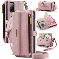Caseme - CASEME Konstl&auml;der Pl&aring;nboksfodral till Samsung Galaxy S20 FE - Rosa