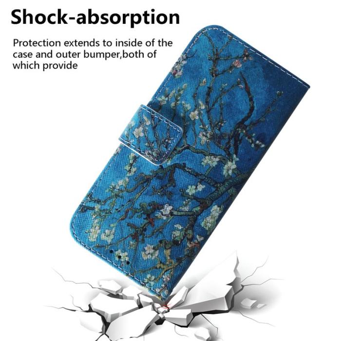 OEM - Samsung Galaxy S26 / S26 Pro Plånboksfodral Konstläder - Aprikos Blommor