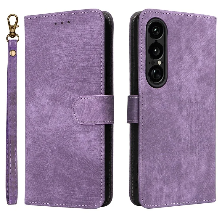 Sony Xperia 1 VII Plånboksfodral RFID Kickstand med rem - Lila | 2353 | AlltMobil