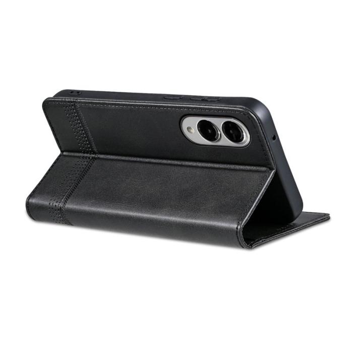 AZNS - AZNS Samsung Galaxy S25 Edge Plånboksfodral Konstläder - Svart