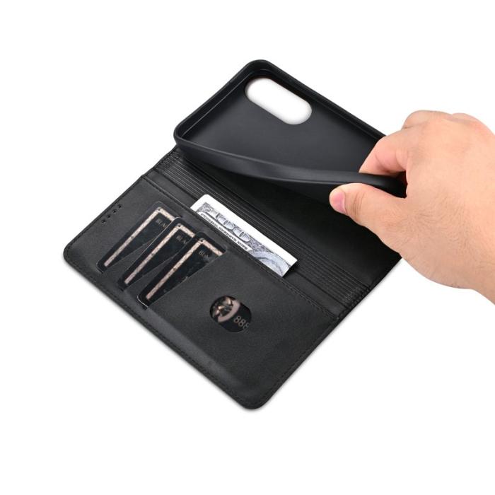 AZNS - AZNS Samsung Galaxy S25 Edge Plånboksfodral Konstläder - Svart