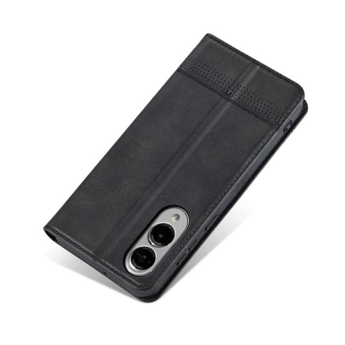 AZNS - AZNS Samsung Galaxy S25 Edge Plånboksfodral Konstläder - Svart