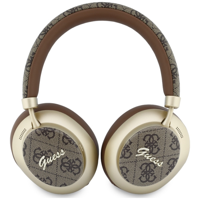 Guess - Guess On-Ear Hörlurar Bluetooth ENC 4G Gold Script Metal - Brun