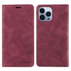 BETOPNICE - BETOPNICE 003 Pl&aring;nboksfodral f&ouml;r iPhone 13 Pro - RFID Blocker Konstl&auml;der - R&ouml;d