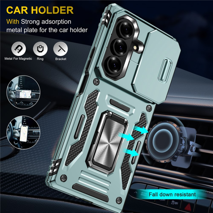 A-One Brand - Galaxy Z Fold7 5G Mobilskal Kickstand Slide - Grön