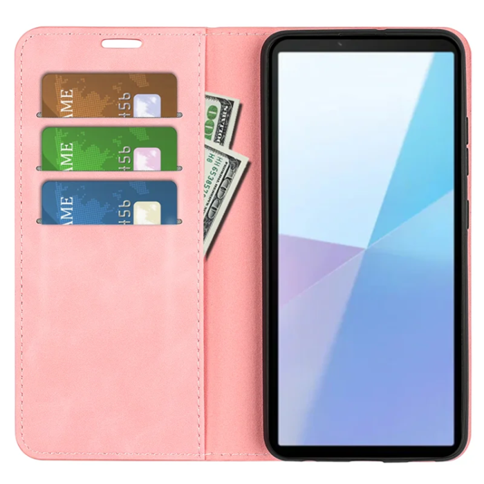 A-One Brand - Sony Xperia 10 VII Plånboksfodral Skin Touch - Rosa