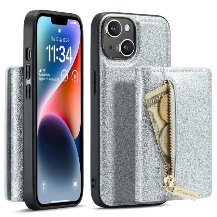 DG.MING - DG.MING M3 Series Mobilskal till iPhone 14 2-i-1 Stöttåligt Silver