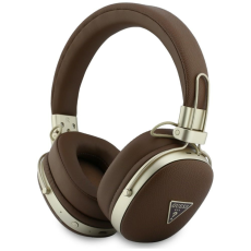 Guess - Guess On-Ear H&ouml;rlurar Bluetooth ENC Metal Grained Triangle Logo - Brun