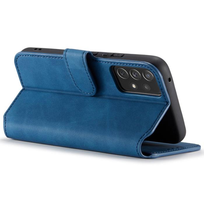 DG.MING - DG.MING Stand Wallet Mobilskal Retro KonstLäder Samsung Galaxy A53 5G Blå