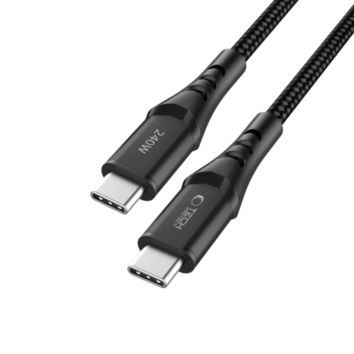 Tech-Protect - Tech-Protect USB-C till USB-C kabel Ultraboost 1m 240W QC 3.0 - Svart