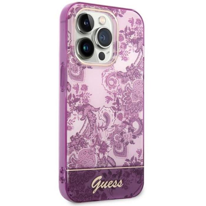 Guess - GUESS iPhone 14 Pro Max Skal Porcelain Collection - Fuschia