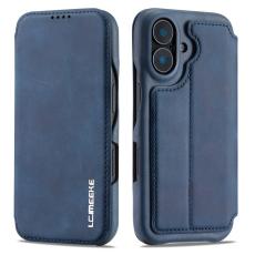 LC.imeeke - LC.IMEEKE iPhone 16 Plus Fodral Kortfack St&auml;ll KonstL&auml;der - Bl&aring;