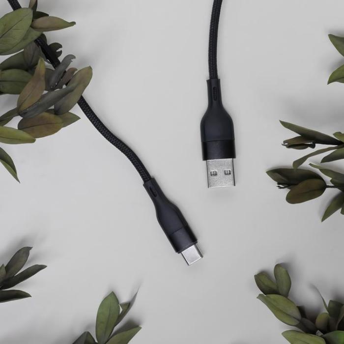 Maxlife - Maxlife USB-C till USB-A kabel 1m 3A MXUC-07 - Svart