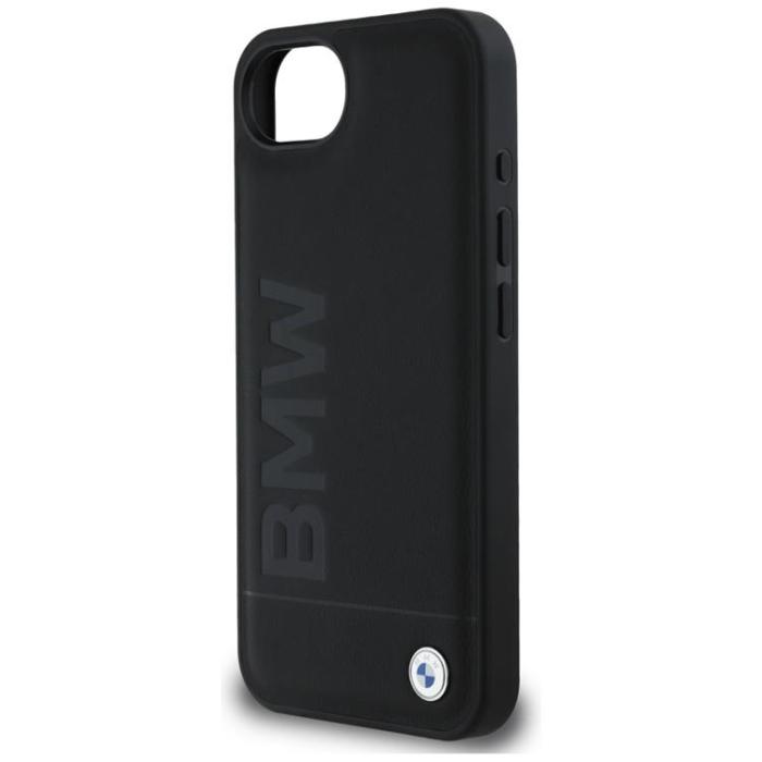 BMW - BMW iPhone 16e Mobilskal Hot Stamp Läder - Svart