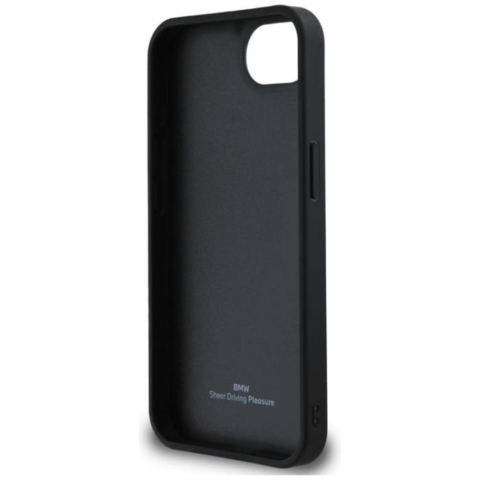 BMW - BMW iPhone 16e Mobilskal Hot Stamp Läder - Svart