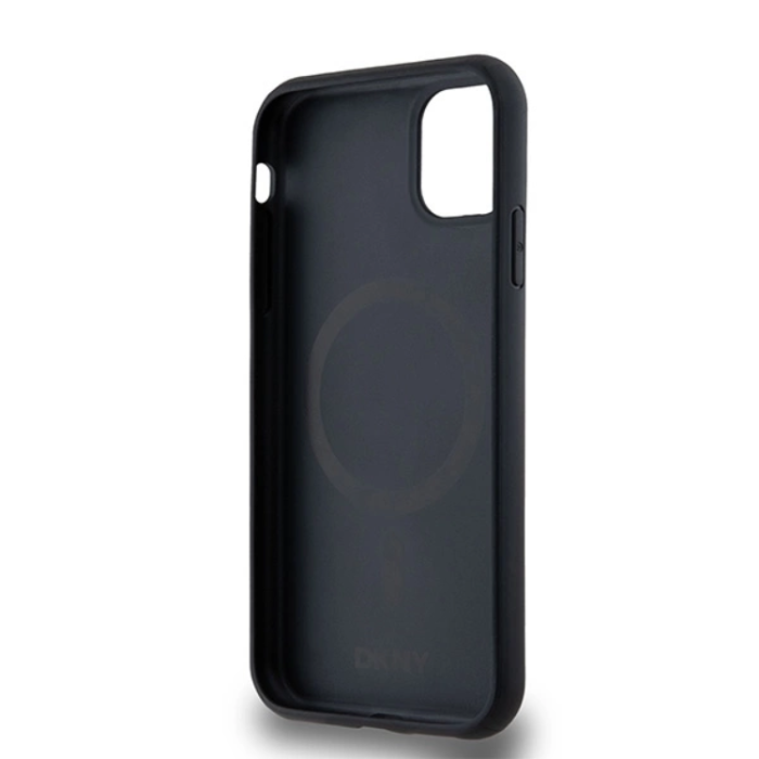 DKNY - DKNY iPhone 11/XR Mobilskal Magsafe Läder Pattern Metal Logo