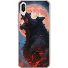 iSecrets - Genomskinligt Skal kompatibel med Huawei P20 lite med Ylande varg