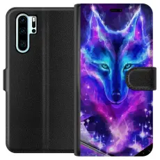 Gustaf - Pl&aring;nboksfodral till Huawei P30 Pro med Neon Varg