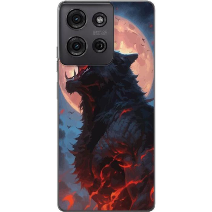 iSecrets - Mobilskal till Motorola Moto G75 med Ylande varg