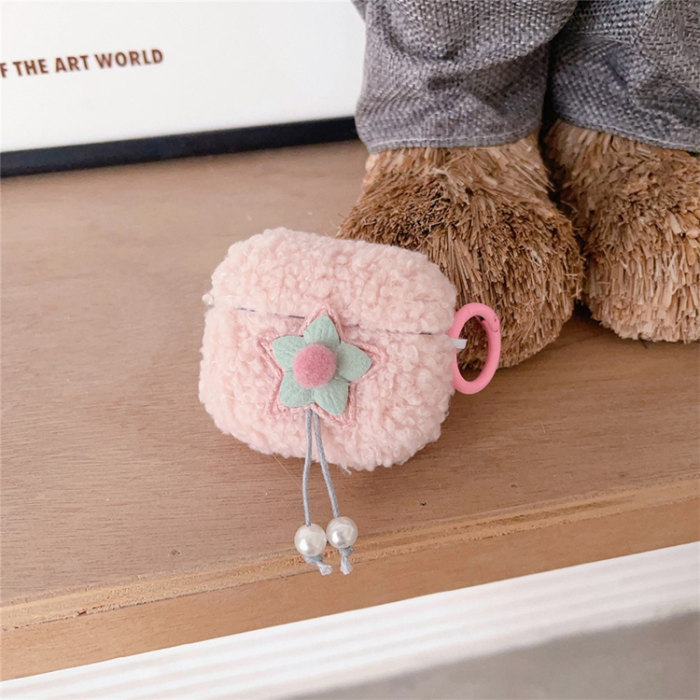 A-One Brand - AirPods Pro 3 Skal Star Pearl Fluff Ringspänne Anti-drop - Rosa