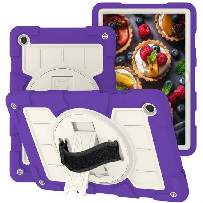 A-One Brand - Galaxy Tab A9 Plus Skal Rotating Handrem Med Axelrem - Lila