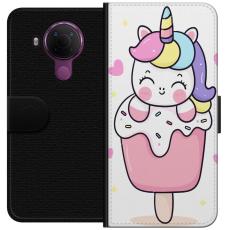 iSecrets - Pl&aring;nboksfodral till Nokia 5.4 med Glad enh&ouml;rning