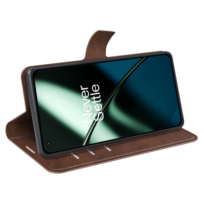 OEM - OnePlus 11 5G Plånboksfodral Calf Texture Flip - Coffee
