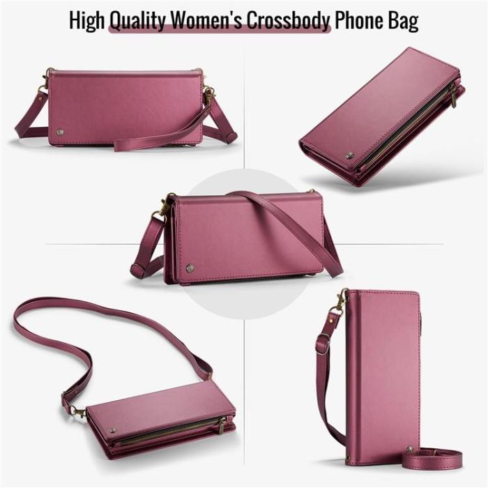 UTGATT - CASEME Me10 Crossbody Väskor Zipper - Vinröd