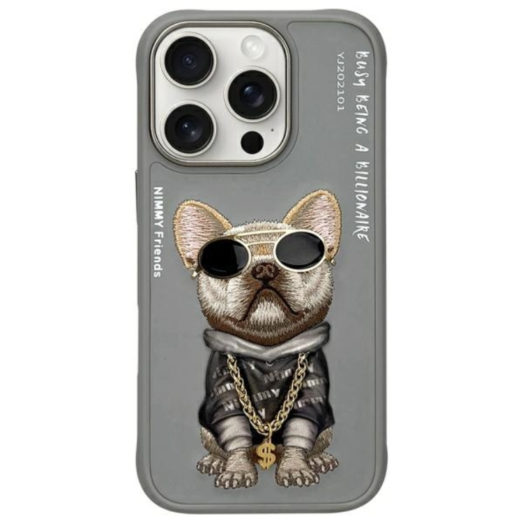 Nimmy iPhone 16 Pro Max Mobilskal Glasses Cool Dog - Grå | 2353 | AlltMobil