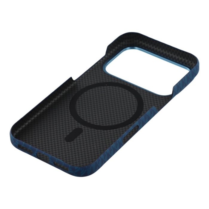A-One Brand - iPhone 17 Pro Max Mobilskal MagSafe Carbon Fiber - Blå