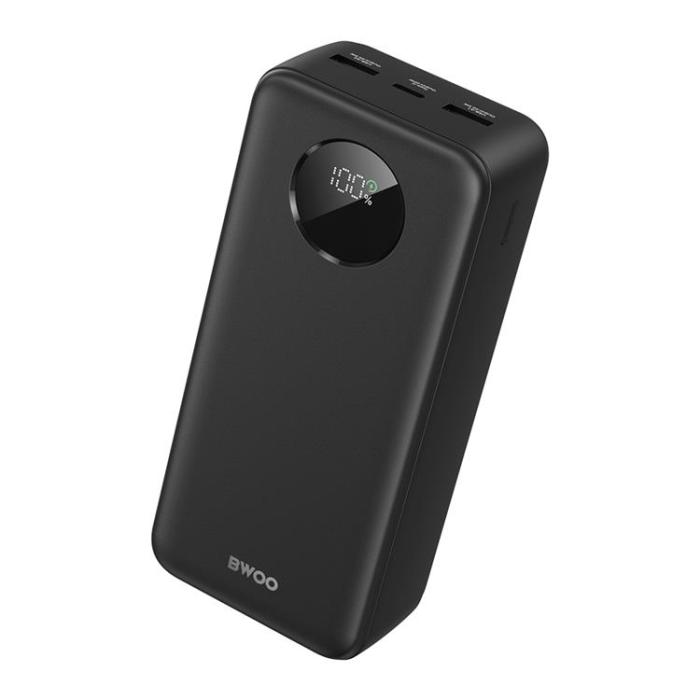 BWOO - BWOO Powerbank 30000mAh 22.5W med LCD-skärm - Svart