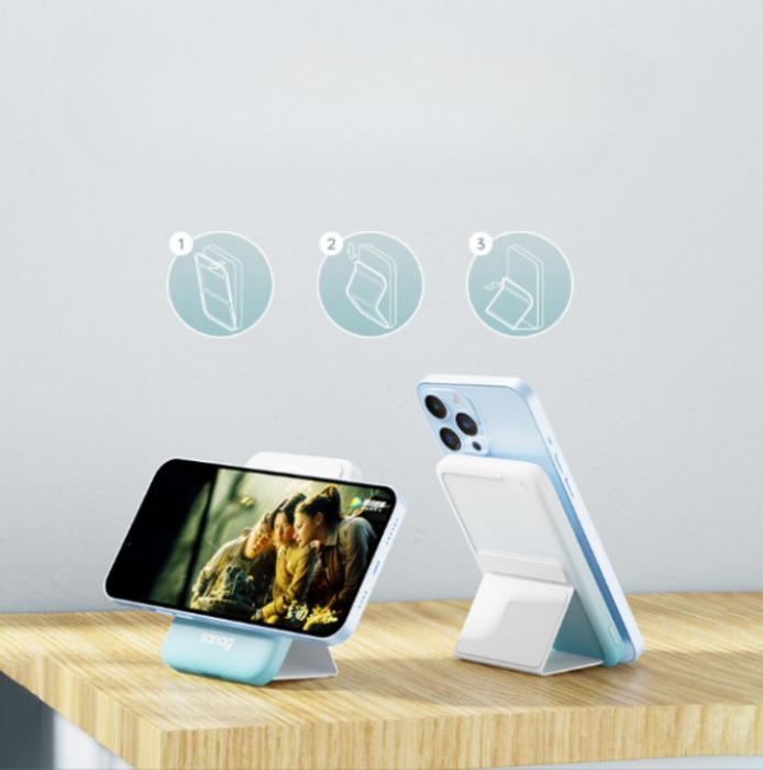 UTGATT1 - Magsafe Ultra-Thin Magnetic Trådlös Powerbank 10000 mAh - Svart