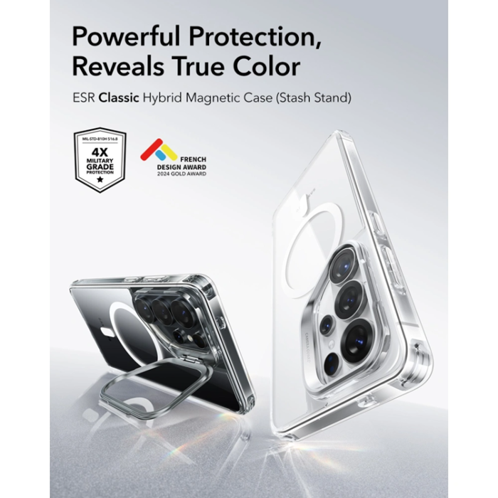 ESR - ESR Mobilskal För Galaxy S26 Ultra Magsafe Classic Hybrid Kickstand - Clear