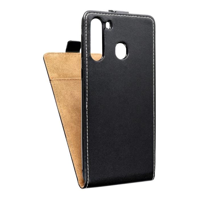 UTGATT1 - Samsung Galaxy A21 Fodral Slim Flexi Flip Konstläder - Svart
