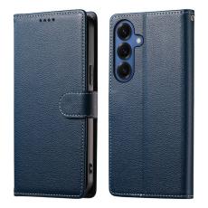 OEM - LITCHI Samsung Galaxy S26 Plus Fodral &Auml;kta L&auml;der Magnetisk - M&ouml;rkbl&aring;