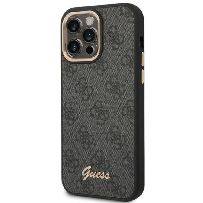 Guess - GUESS iPhone 14 Pro Max Skal 4G Vintage Gold Logo - Svart