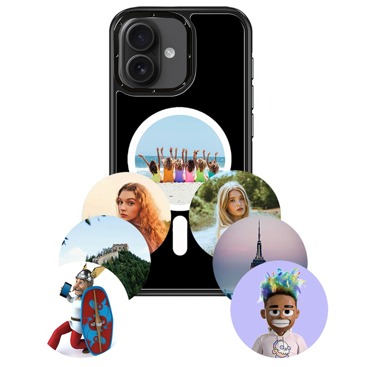 iPhone 16 Mobilskal MagSafe E-Ink NFC 6-Färgad TPU + PC | 2353 | AlltMobil