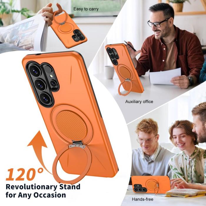 OEM - Mobilskal till Samsung Galaxy S26 Ultra Magnetiskt TPU + PC Baksida - Orange