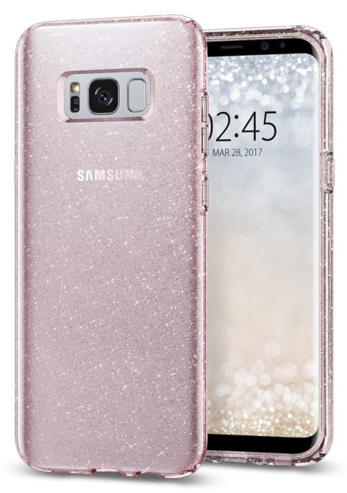 UTGATT5 - SPIGEN Liquid Crystal Glitter Skal till Samsung Galaxy S8 Plus - Rosa