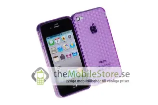 OEM - Hexagon FlexiCase Skal till iPhone 4S/4 (LILA)