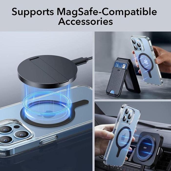 UTGATT - ESR 2-Pack MagSafe Ring Magnetisk Platta Universell - Svart