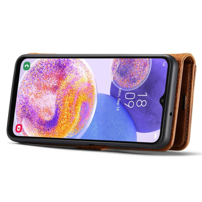 DG.MING - DG.MING Galaxy A23 4G/5G Plånboksfodral Äkta Läder 2in1 - Brun