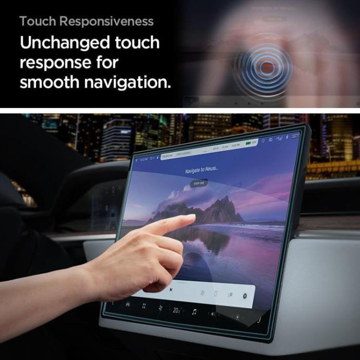 Spigen - Spigen Tesla Model (X 2022/S 2021) Härdat Glas Skärmskydd EZ FIT